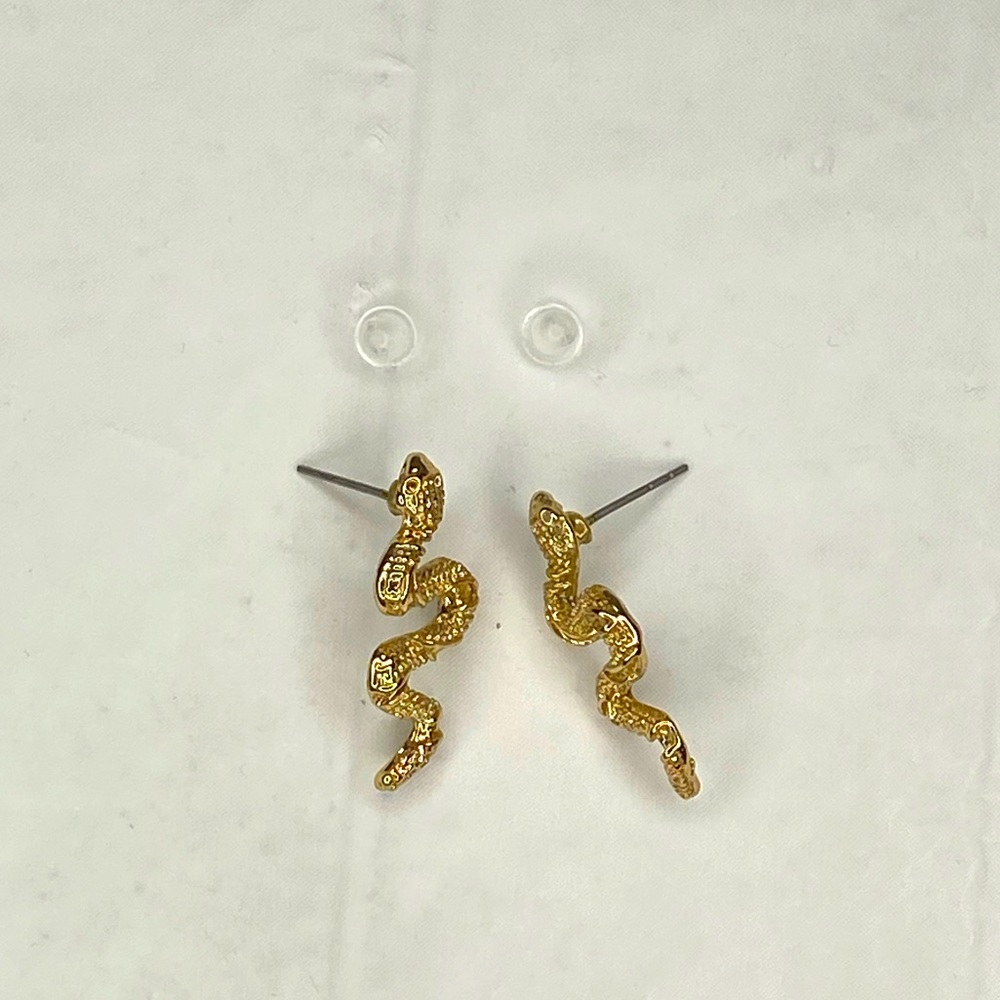 Snake Earrings - Gold plated